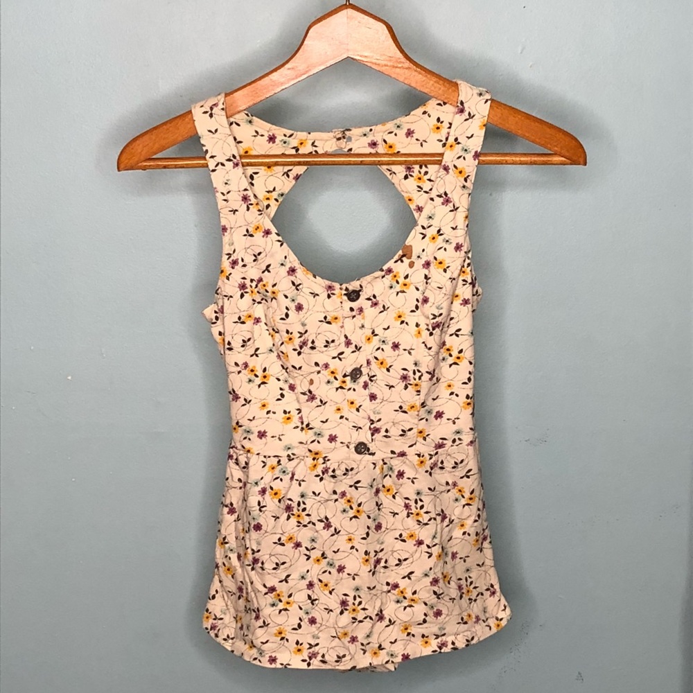 • Open Back • Floral Print • Summer Tank